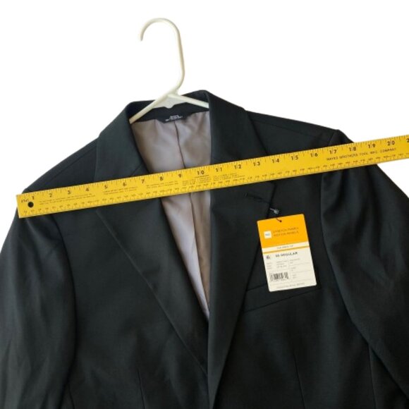 Haggar H26 Premium Stretch Suit Coat Tailored Fit 38R Black Shadow Check NWT - Picture 6 of 13